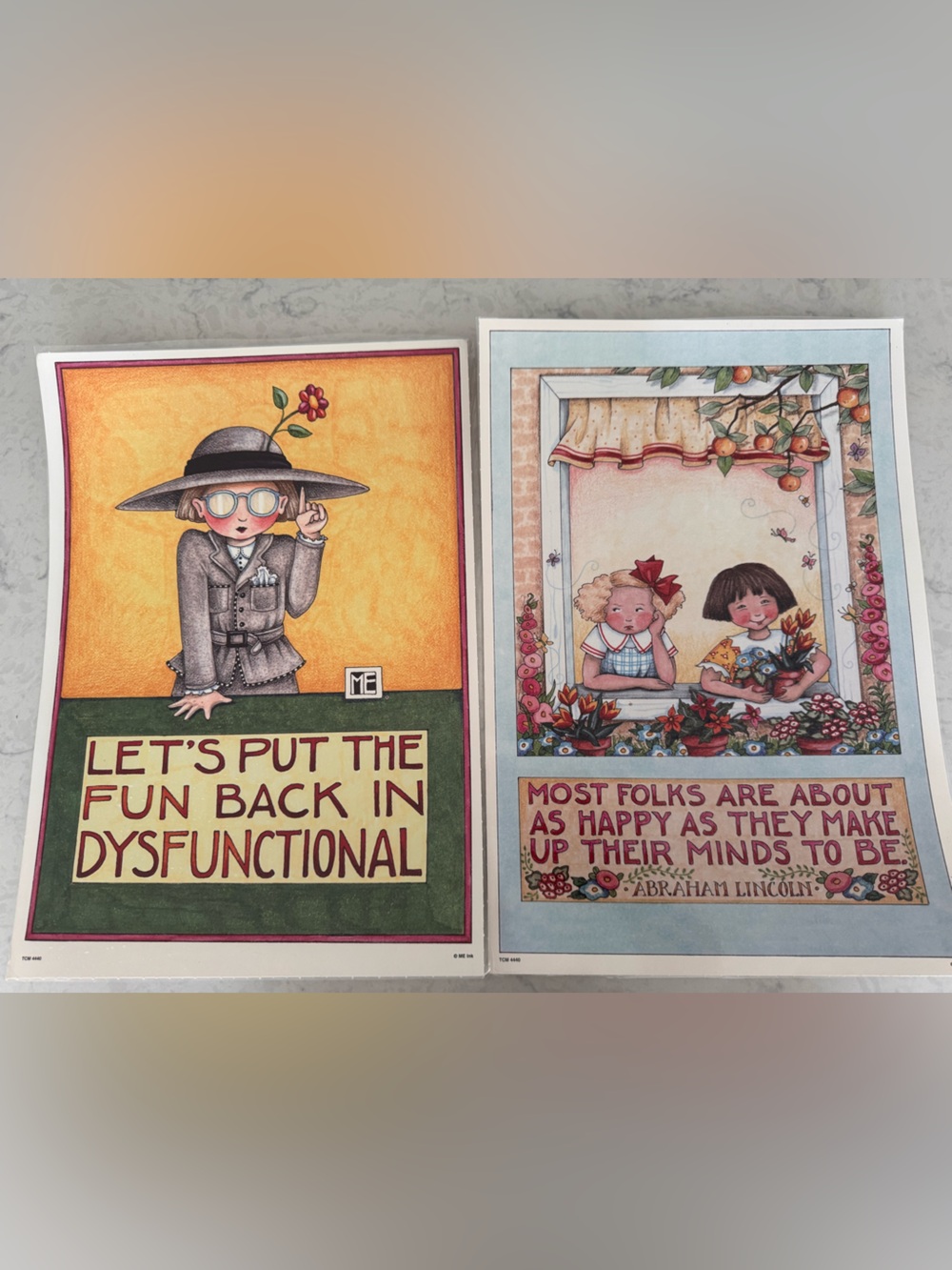 Mary Engelbreit ME Ink Vintage Teacher Posters Set of 2 11x17